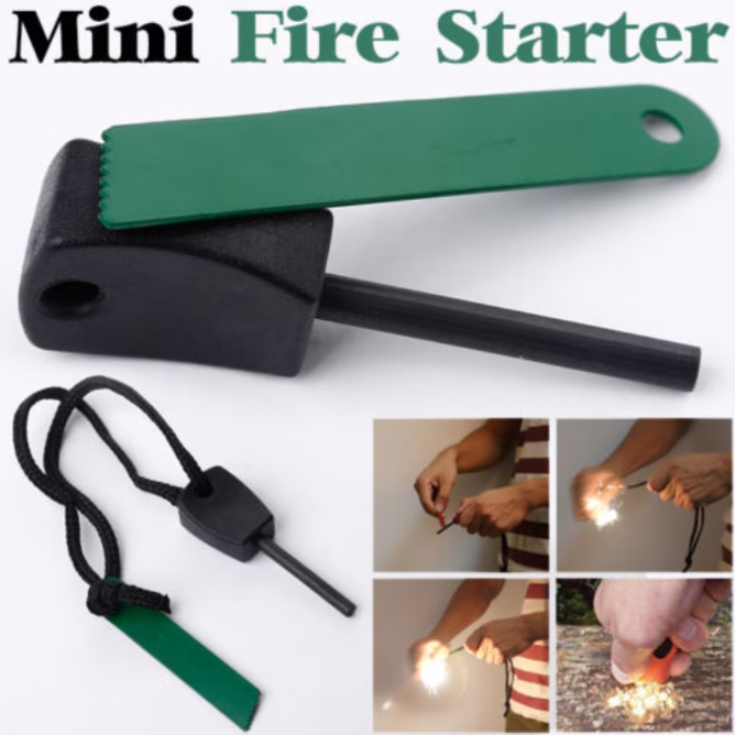 Mini aprinzator foc tip amnar, tija feroceriu si lama metalica, compact, cu siret, usor de utilizat [3]