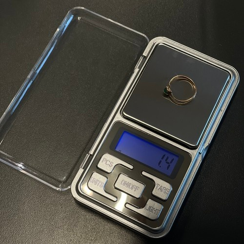Mini cantar electronic de buzunar pentru bijuterii, monede si ingrediente, capacitate 500 g, precizie 0.1 g, 12 x 6 x 2 cm [7]