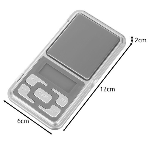 Mini cantar electronic de buzunar pentru bijuterii, monede si ingrediente, capacitate 500 g, precizie 0.1 g, 12 x 6 x 2 cm [2]