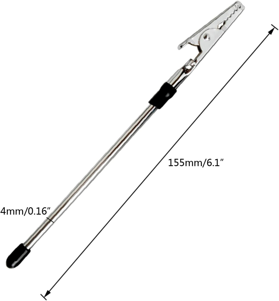 Mini clema pentru bijuterii, ajutor inchidere bratari, metal, anti-zgarieturi, argintiu, 15.5 cm [5]