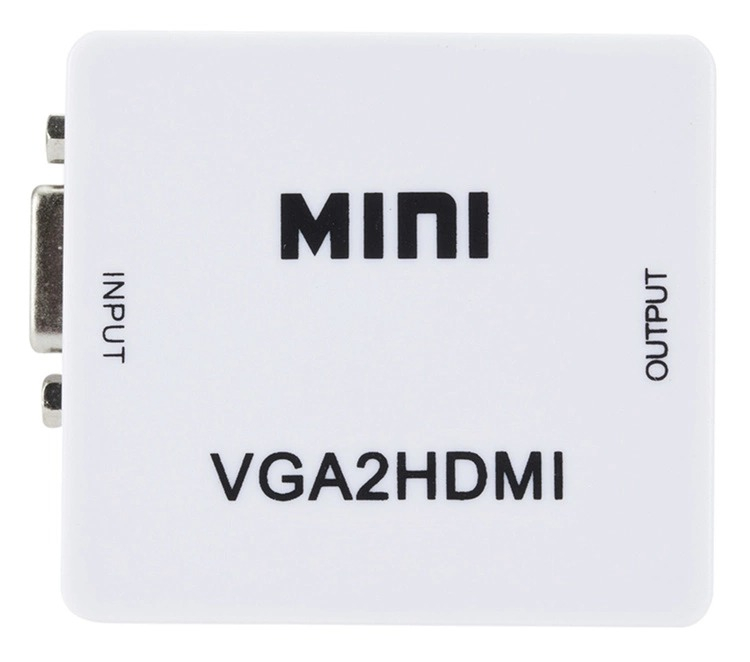 Mini convertor de imagine si sunet VGA-HDMI, jack 3.5 mm - Alb [4]