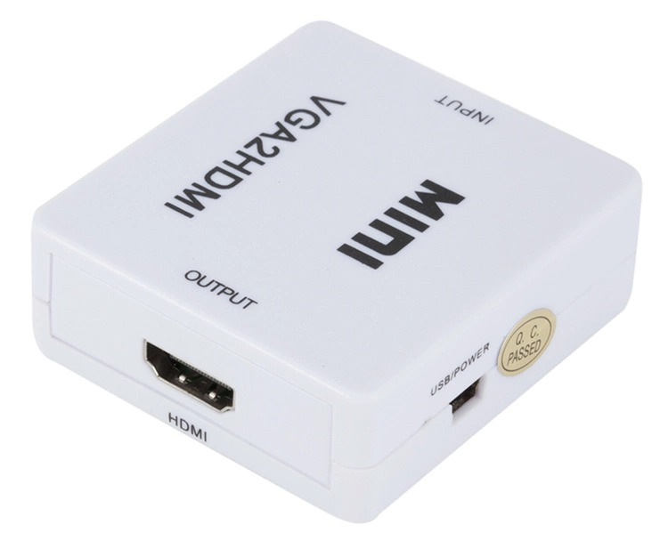 Mini convertor de imagine si sunet VGA-HDMI, jack 3.5 mm - Alb [3]