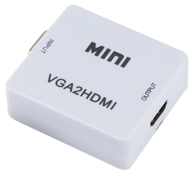 Mini convertor de imagine si sunet VGA-HDMI, jack 3.5 mm - Alb [5]