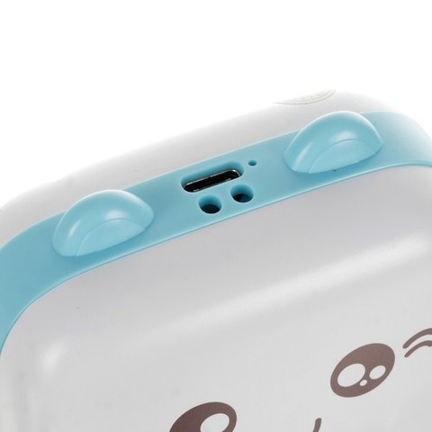 Mini imprimanta foto portabila, wireless, USB Type-C, alb/albastru, 11 role incluse, compacta, pentru print instant fotografii [9]