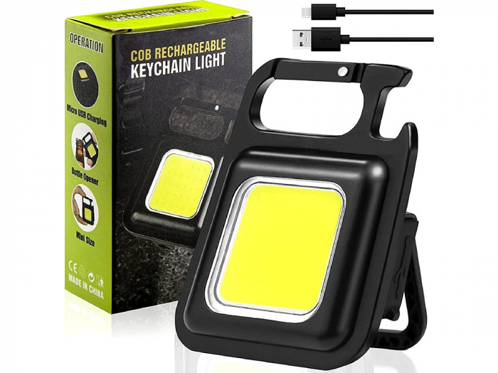 Mini lanterna camping multifunctionala, desfacator de sticle, magnet, incarcare USB [6]