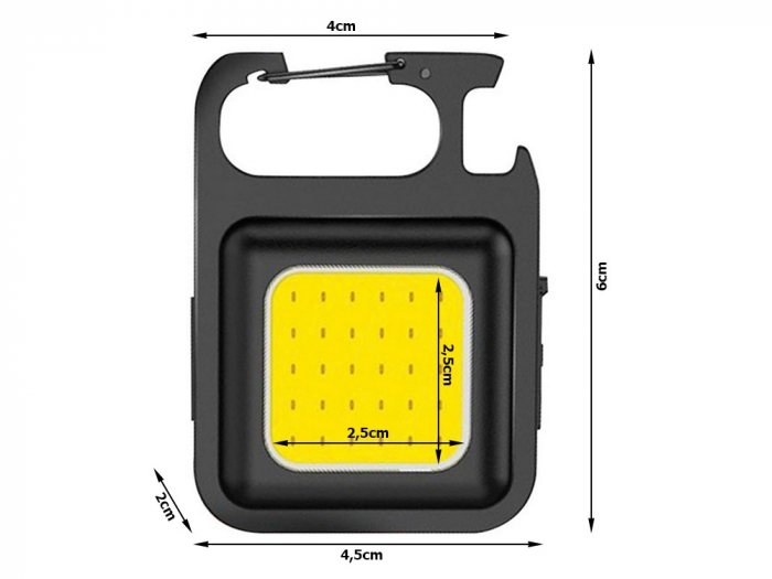 Mini lanterna camping multifunctionala, desfacator de sticle, magnet, incarcare USB [4]