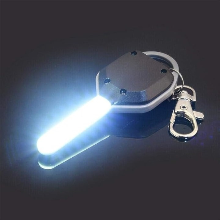 Mini lanterna, tip breloc, LED, plastic, 8.5 cm, gri [4]
