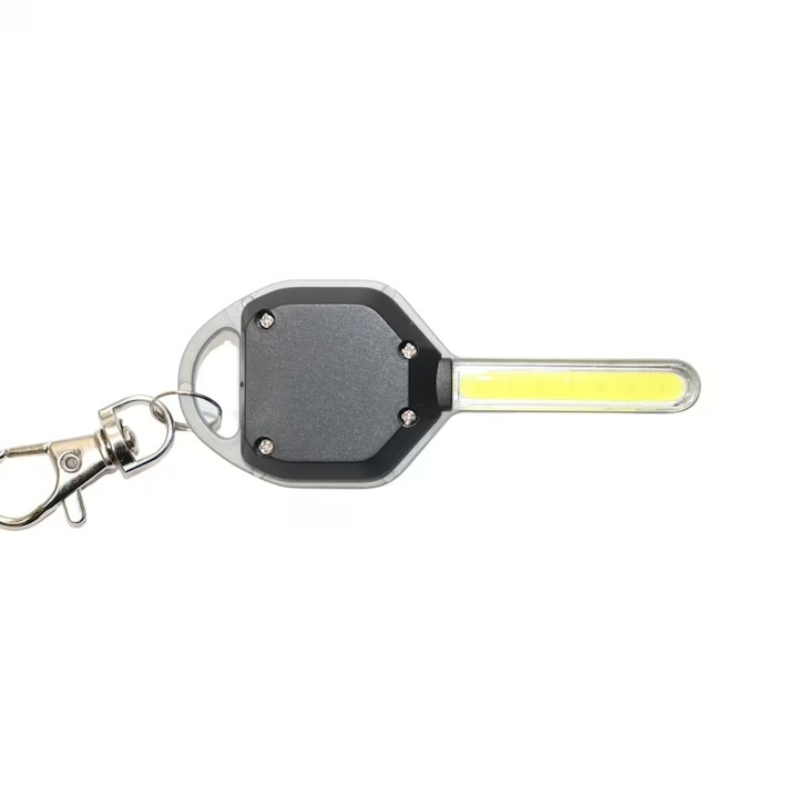 Mini lanterna, tip breloc, LED, plastic, 8.5 cm, gri [7]