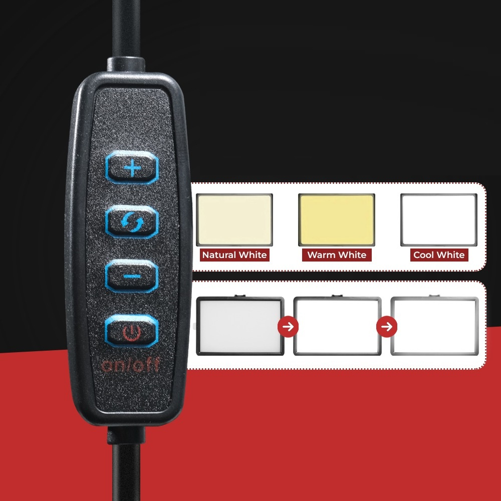 Mini panou Bi Color 160 LED, 4 filtre de culoare, alimentare USB, 2 filete universale 1/4 si 2 spatii pentru montare patina [4]