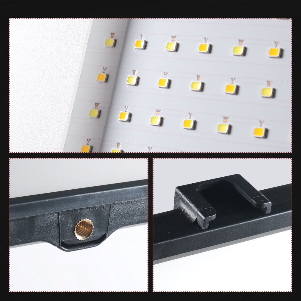 Mini panou Bi Color 160 LED, 4 filtre de culoare, alimentare USB, 2 filete universale 1/4 si 2 spatii pentru montare patina [5]