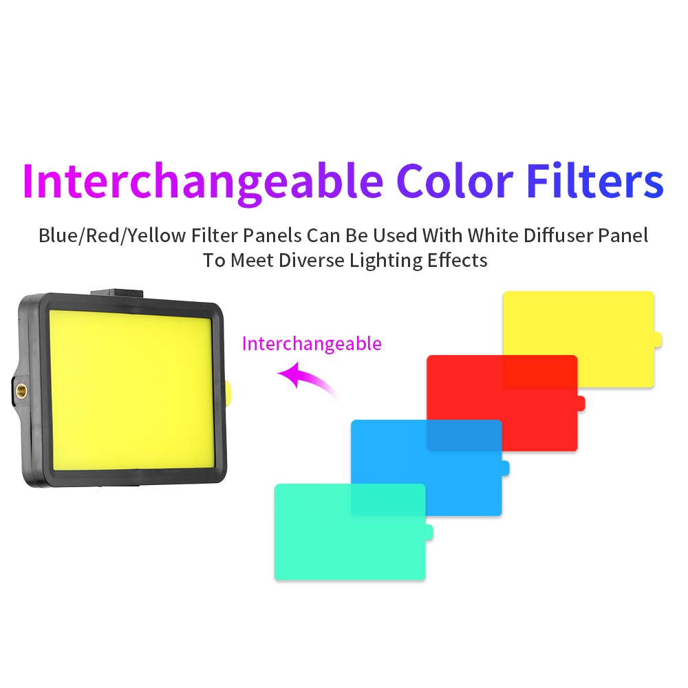 Mini panou Bi Color 160 LED, 4 filtre de culoare, alimentare USB, 2 filete universale 1/4 si 2 spatii pentru montare patina [2]