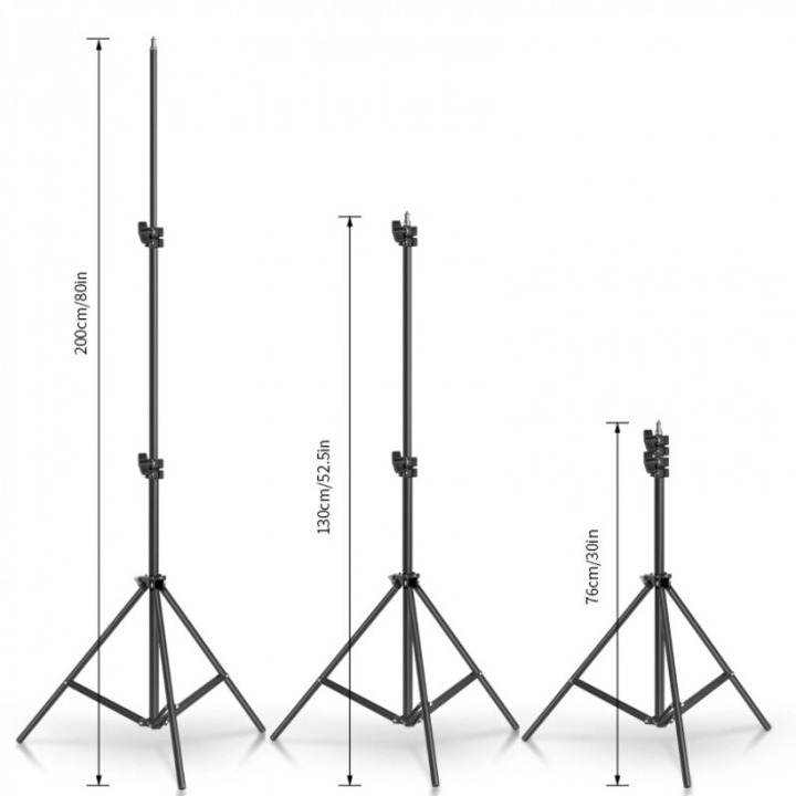 Mini panou Bi Color 160 LED, trepied reglabil 200 cm, filet 1/4, 4 filtre de culoare, alimentare USB, 2 filete universale 1/4 si adaptor patina cu filet 1/4 inclus [4]