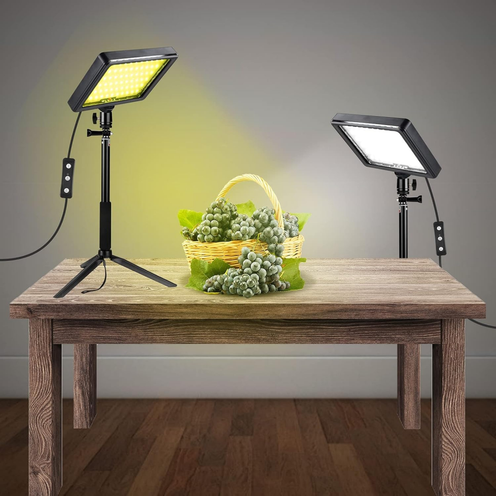Mini panou LED Neewer, lumina ajustabila din filtre, cap bila 360 grade inclus, trepied-stativ reglabil 116 cm, 4 filtre de culoare multicolore [6]