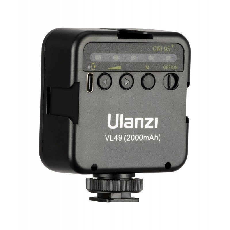 Mini panou LED profesional Ulanzi VL49, lumina alba, reglabila in trepte, temperatura culorii 5500K, baterie 2000 mAh [3]