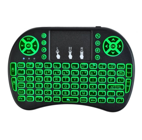 Mini tastatura universala,multimedia, Wireless 2.4GHz, iluminata RGB cu chip inclus [4]