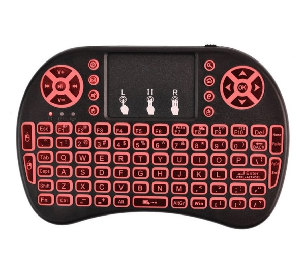 Mini tastatura universala,multimedia, Wireless 2.4GHz, iluminata RGB cu chip inclus [2]