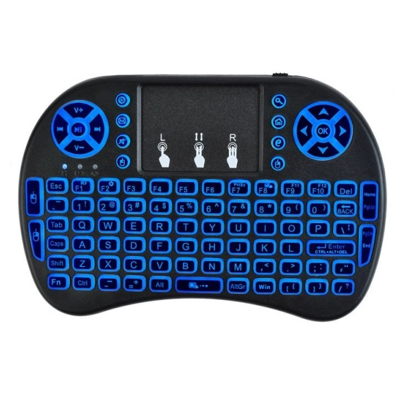 Mini tastatura universala,multimedia, Wireless 2.4GHz, iluminata RGB cu chip inclus [3]