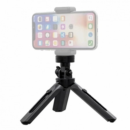 Mini trepied extensibil cu suport de telefon, filet universal 1/4, cap rotativ 360 grade [2]