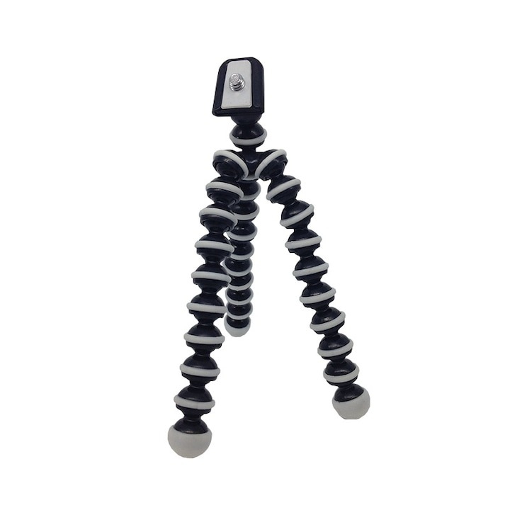Mini trepied flexibil cu suport de telefon, filet universal 1/4 pentru telefon, camere, GoPro [3]