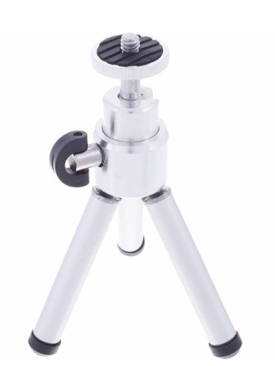 Mini trepied metalic reglabil pentru telefon si camera foto, montura 1/4 inch, inaltime 13.5-20 cm, suport stabil pentru fotografie, video, vlogging si streaming [4]