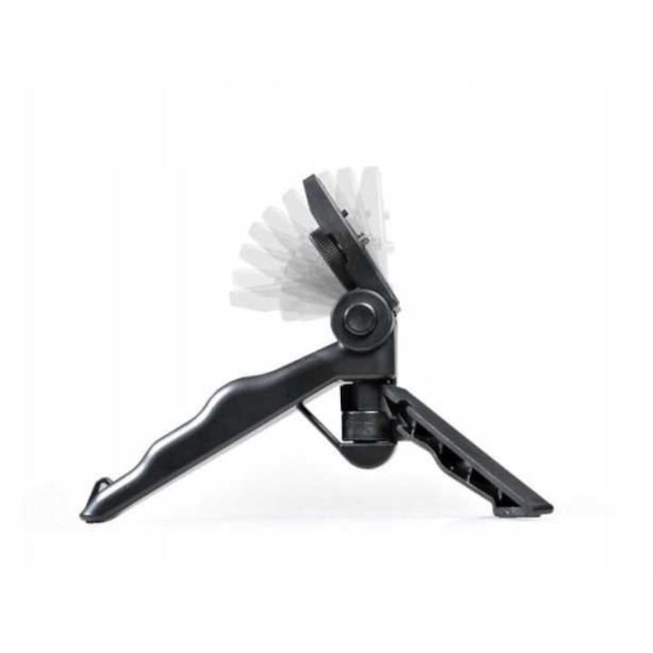 Mini trepied pentru telefon cu telecomanda Bluetooth, suport smartphone reglabil 10 cm cu prindere prin surub, rotire portret-landscape, pentru streaming si vlogging [4]