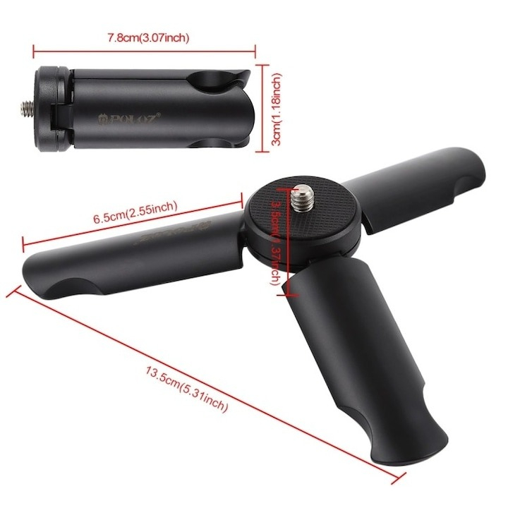 Mini trepied universal pentru telefon, camere sport, filet universal 1/4 [8]