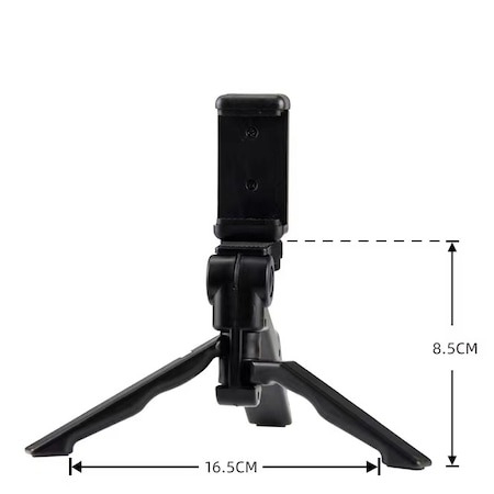 Mini trepied vlogging cu filet universal 1/4 pentru camere video,gopro si suport telefon, suport inclus [2]