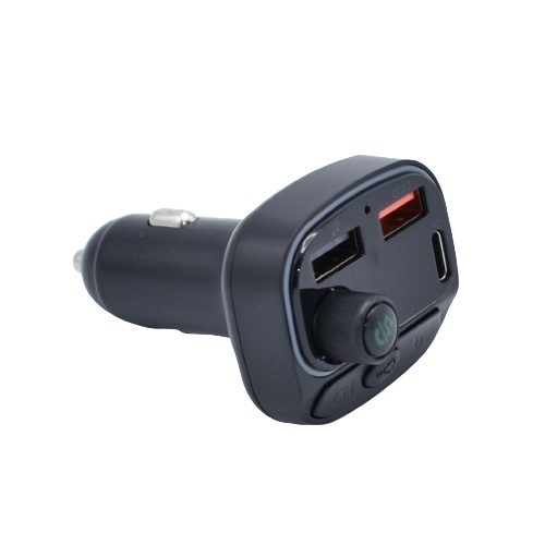 Modulator auto C14, 12-24V , FM cu bluetooth, 2 iesiri USB, 1x type C - Negru [2]