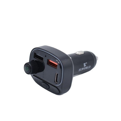 Modulator auto C14, 12-24V , FM cu bluetooth, 2 iesiri USB, 1x type C - Negru [3]