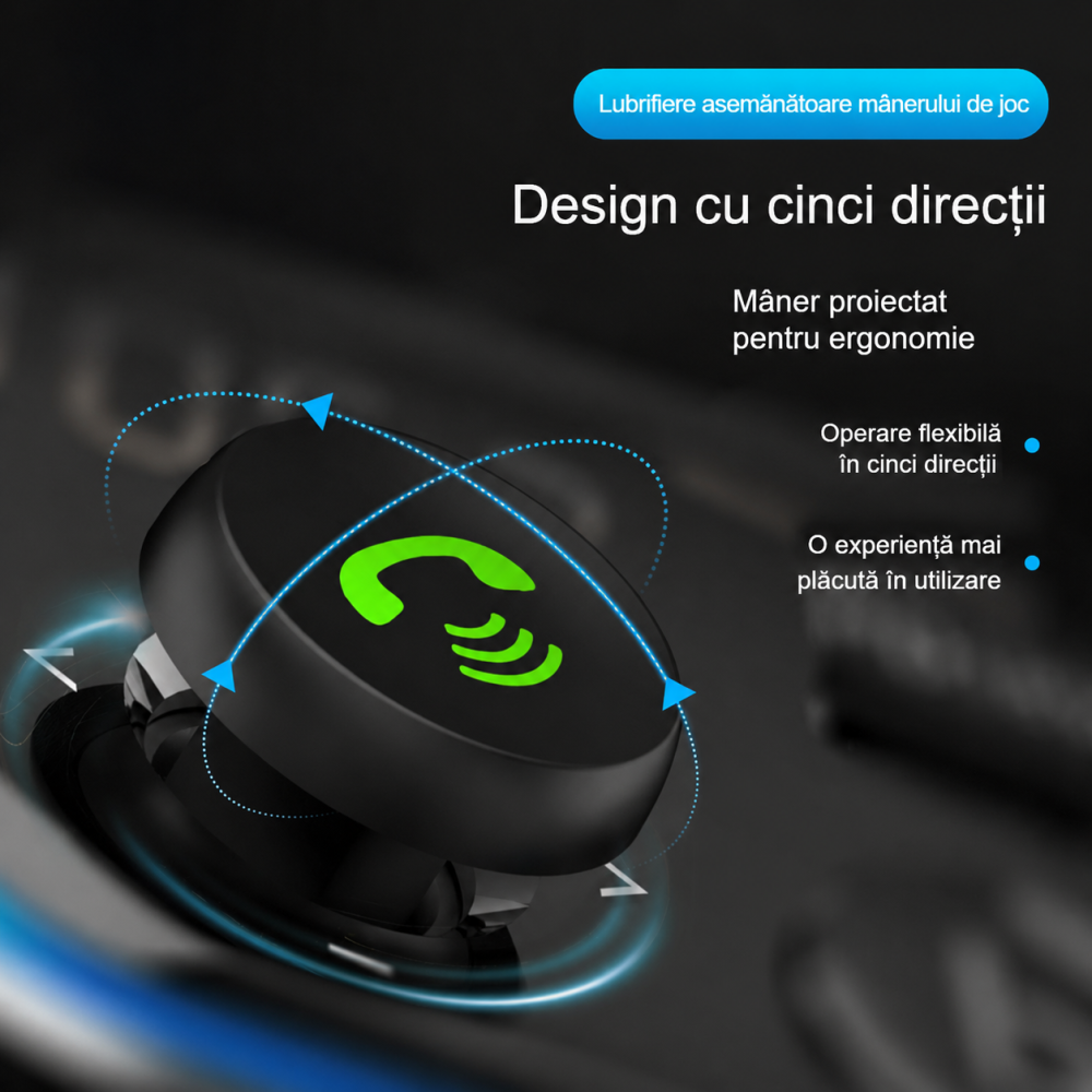 Modulator FM auto negru Bluetooth P5, transmitator wireless cu hands-free, USB QC3.0, USB-C PD 20W, afisaj digital, microfon si iluminare ambientala [7]