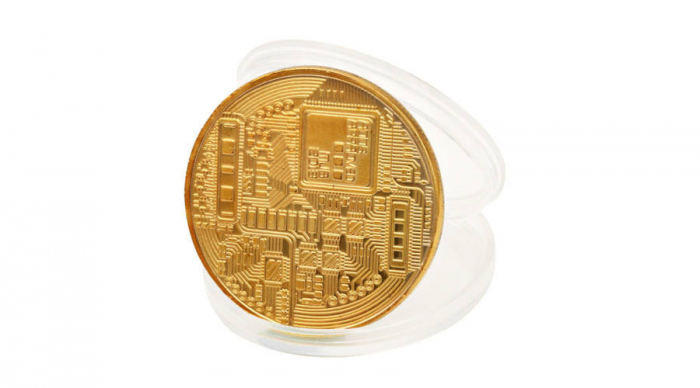 Moneda de colectie Bitcoin, aurie [2]
