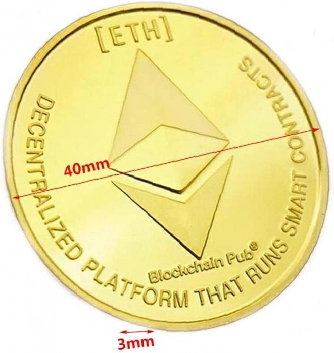 Moneda de colectie Ethereum, aurie [2]
