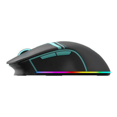 Mouse gaming, iluminare RGB, 8000 DPI, senzor PAW3104, cu fir si wireless, albastru/negru [3]