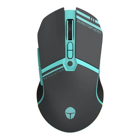 Mouse gaming, iluminare RGB, 8000 DPI, senzor PAW3104, cu fir si wireless, albastru/negru [5]