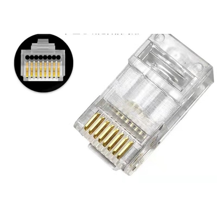 Mufa retea, carcasa PVC, UTP, 8 contacte, RJ45 CAT6 - Alb [2]