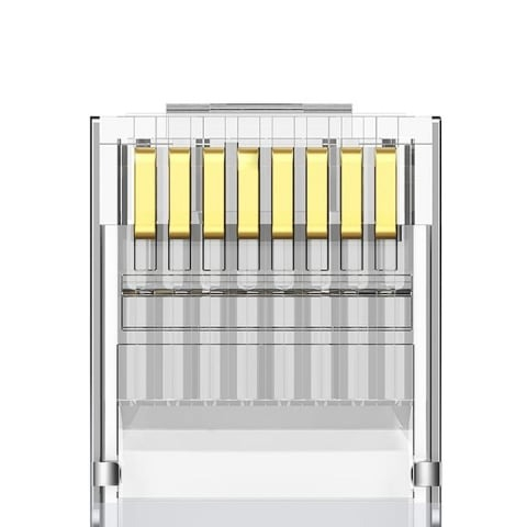Mufa retea, conector metalic, UTP, 8 contacte, RJ45 CAT6 - Alb [2]