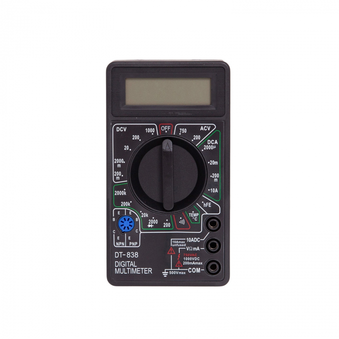 Multimetru digital profesional,model DT-830B cu 2 cabluri de testare incluse [6]