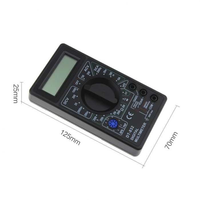 Multimetru digital profesional,model DT-830B cu 2 cabluri de testare incluse [5]