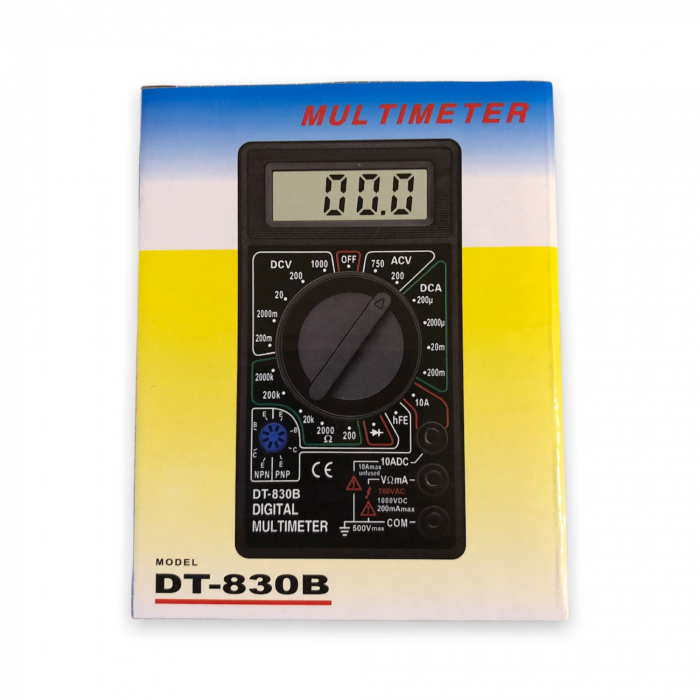 Multimetru digital profesional,model DT-830B cu 2 cabluri de testare incluse [7]
