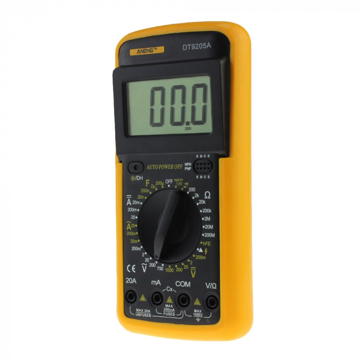 Multimetru DT9205a afisaj digital cu carcasa antisoc Pro [3]