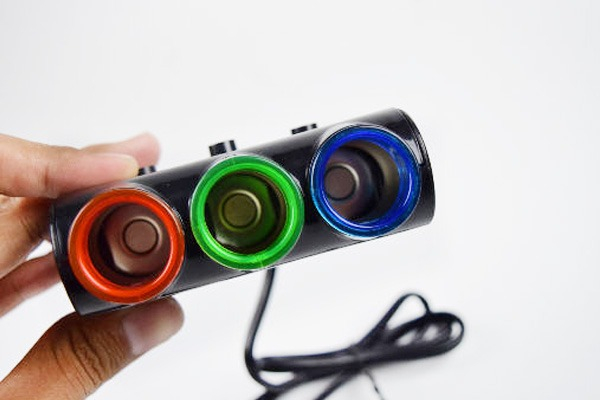 Multiplicator bricheta auto cu 3 iesiri si 2 USB, putere 120W, 12-24V - Negru [3]