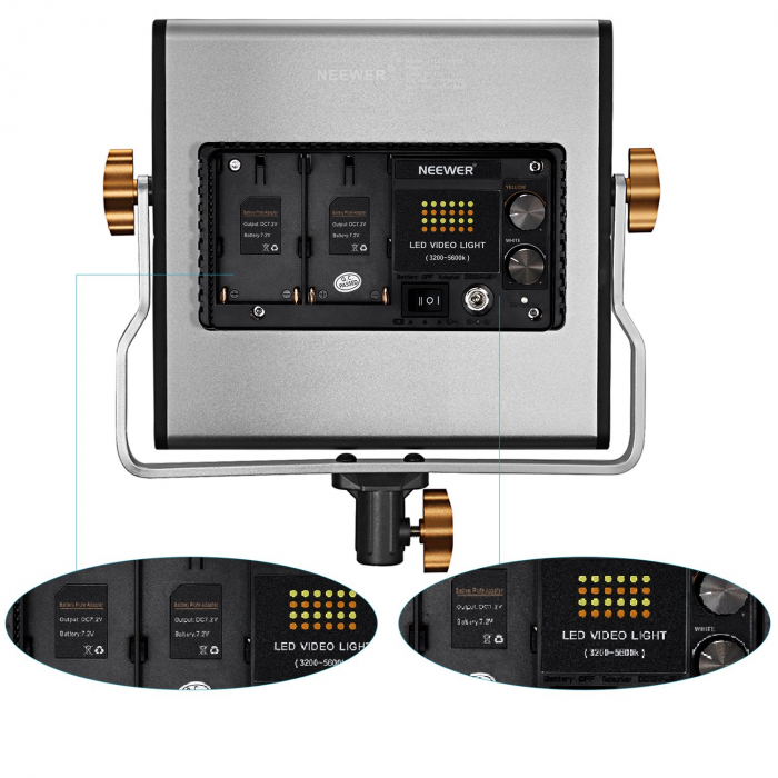 Kit 2 Panouri Neewer Bi Color 480 LED,trepiezi 200 cm, 4 baterii si 2 incarcatori + gentute transport [6]