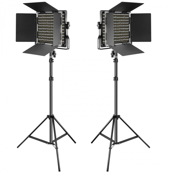 Kit 2 Panouri Neewer Bi Color 660 LED, trepiezi reglabili 200 cm, gentute transport incluse [2]