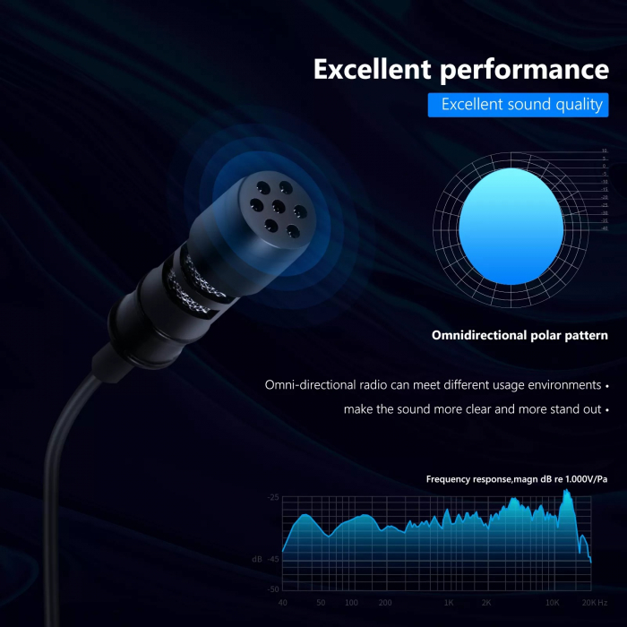 Microfon Lavalier Neewer omnidirecțional Plug & Play, microfon de înregistrare [4]