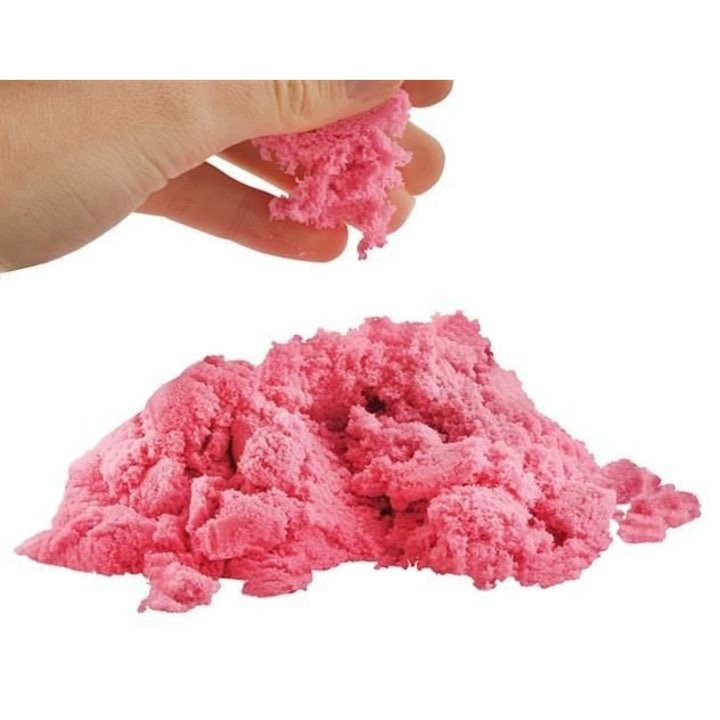 Nisip kinetic pentru modelat, usor de curatat, nu se usuca, 1 kg, roz [10]