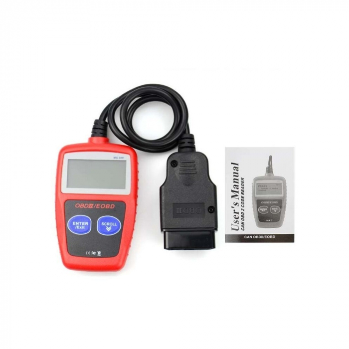 Cititor coduri profesional OBD 2 MS309, autoturisme si utilitare 12V - Rosu [5]