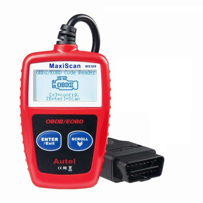 Cititor coduri profesional OBD 2 MS309, autoturisme si utilitare 12V - Rosu [6]
