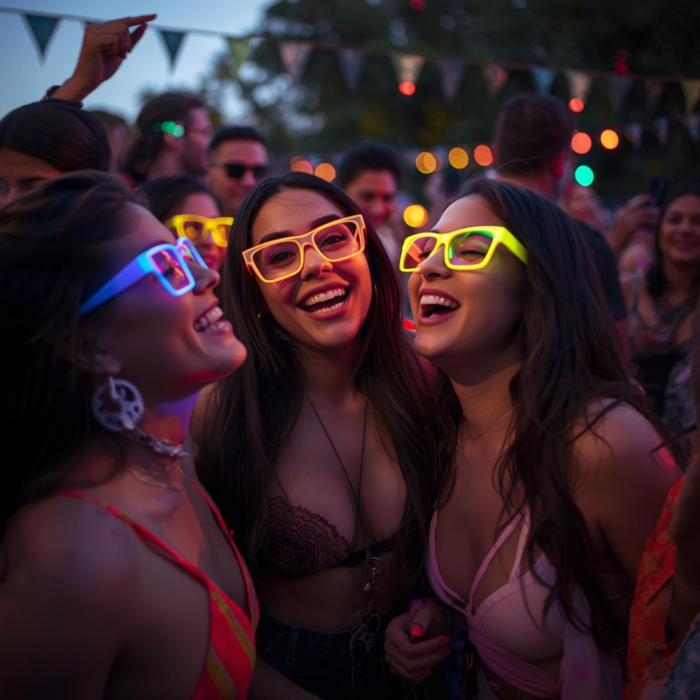 Ochelari de petrecere, eveniment si festival, Fluorescenti, galben [3]