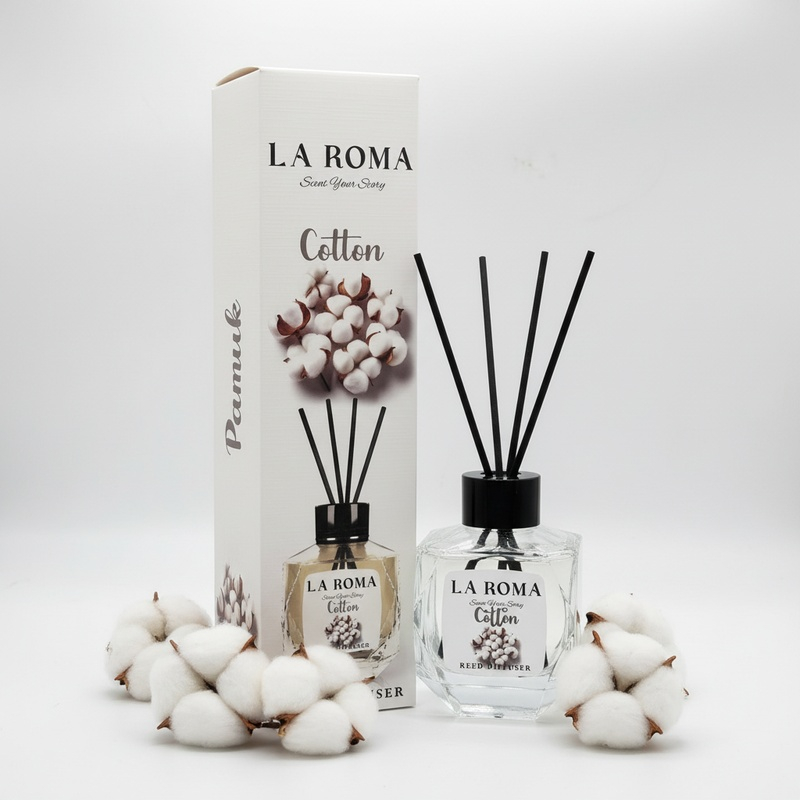 Odorizant ambiental cu betisoare, parfum  Bumbac 130 ml, difuzor parfum Cotton Fresh pentru living, dormitor, birou, hotel si spatii comerciale [2]