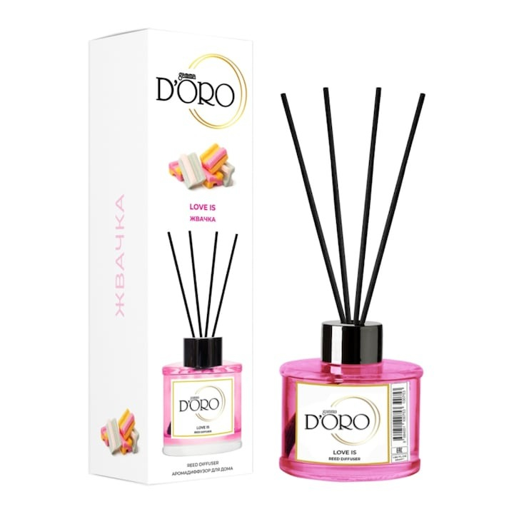 Odorizant de camera cu betisoare GAMMA D ORO 120 ml - Bubble gum